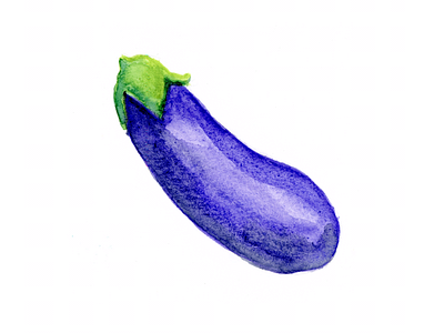 🍆 watercolor emoji