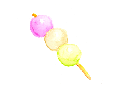 🍡 watercolor emoji