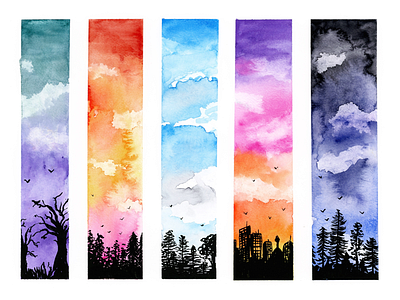 Watercolor Sky Painting Designs, Themes, Templates And Downloadable Graphic Elements On Dribbble