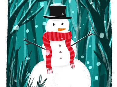 Snowman procreate xmas snowman