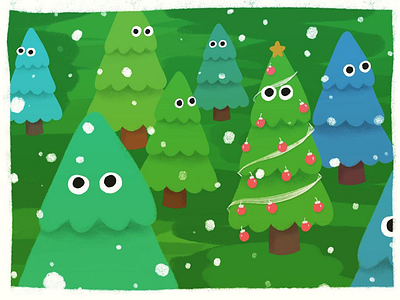 🌲🌲🎄🌲 tree procreate xmas