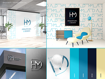 HM Arquitetura & Design architect architecture brand branding design logo