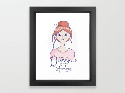 Illustration Frame : Queen design digitalart illustration vector