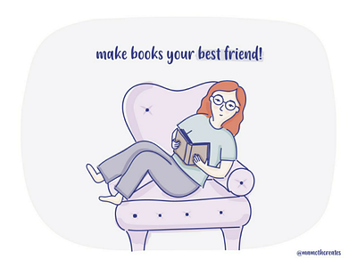 Books are your best friends! illustration digitalart