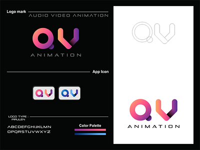 Audio video animation Letter logo brand branding brandingdesign customlogo illustrator lettermark logo typogaphy