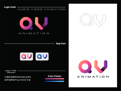 Audio video animation Letter logo