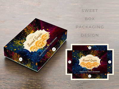 Sweet Box Packaging Design box boxpackagingdesign branding festivalsweet graphicdesign gujia holi illustrator cc packaging mockup packagingdesign sweet sweetgujia sweethouse sweetshop workfromhome