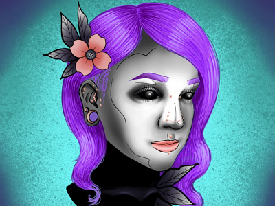 It me art creepy dark design digitalart halloween illustration neotraditional portrait procreate spooky