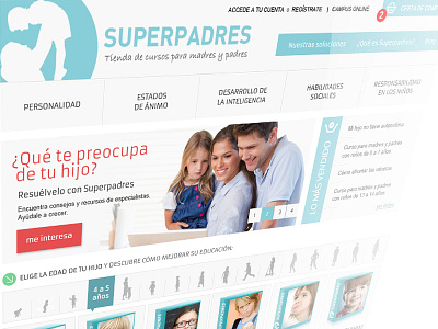 Superpadres e-commerce art direction graphic design ui design web design