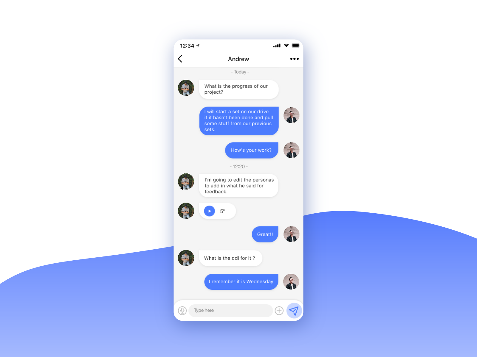 direct message by Yuheng Xie on Dribbble