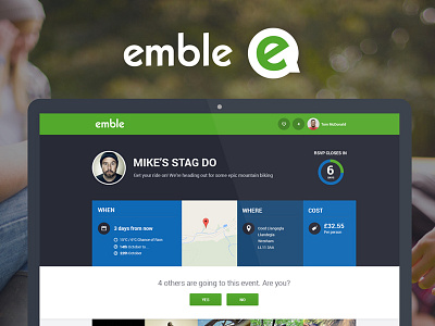 emble events run friends page