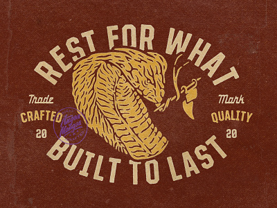 Rest For What angonmangsa apparel apparel design badges branding cobra design graphicdesign hand drawn illustration logo logodesign motosport racing tshirtdesign typography vintage vintage badge vintage design