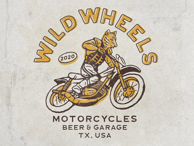 Wild Wheels angonmangsa badges branding design graphicdesign hand drawn illustration logodesign typography vintage vintage badge vintage design