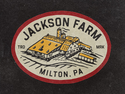 Jackson Farm angonmangsa badges branding design graphicdesign hand drawn illustration logodesign typography vintage vintage badge vintage design