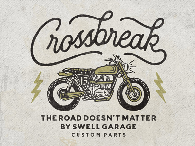 Crossbreak angonmangsa badges branding design goods graphicdesign hand drawn illustration logodesign motors supply tshirt tshirtdesign vector vintage vintage badge vintage design