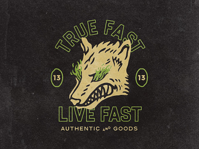 True Fast Live Fast angonmangsa artwork badge badge design badges brand branding design goods graphic design graphicdesign hand drawn illustration logo streetwear supply tees tshirt type vector