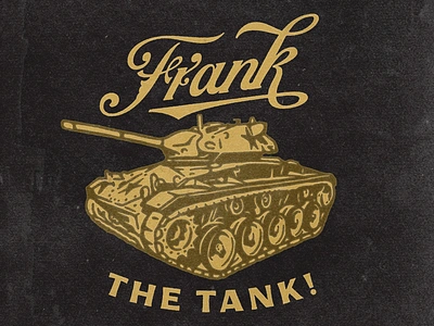 Frank the Tank angonmangsa badge design badges brand branding design explore graphicdesign hand drawn illustration lifestyle merch merchandise outdoor patriot streetwear tank tshirt type vector