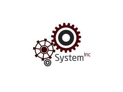 system logo clean design art flat icon illustration logo minimal simple system logo typography vector