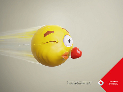 Vodafone Speed Tears 2 3d 4g cg design emoji illustration speed