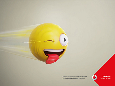 Vodafone Speed Tears 3 3d 4g cg design emoji illustration speed