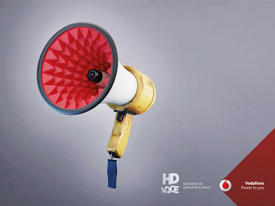 HD Voice_3 3d 4g cg creative design hd illustration ilustration megaphone quality vodafone