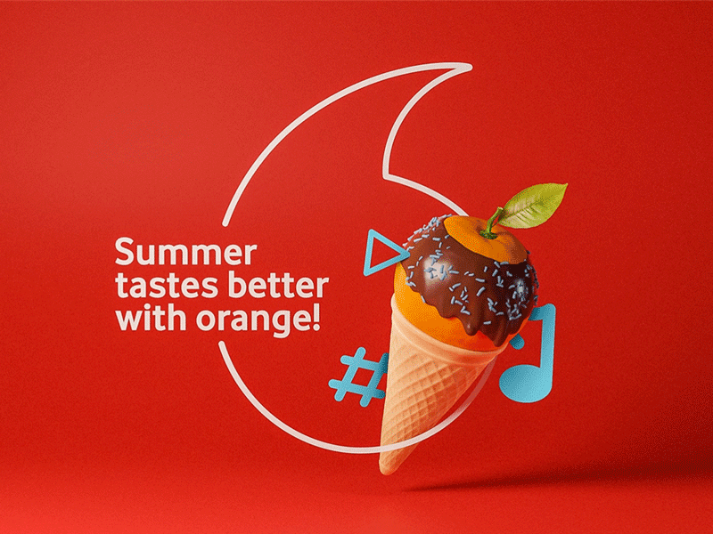 Oranges Summer - 1 3d cg creative design illustration ilustration quality ui vodafone