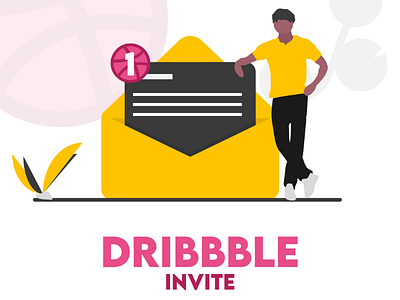 Dribbble Invite design dribbble dribbbleinvite dribbbleshot giveaway illustration invite pink undraw