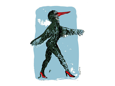 lady bird fashion femine femme illustration illustrator lady woman