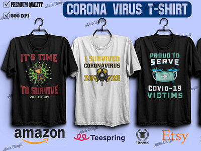 Corona virus T-Shirt Design Bundle