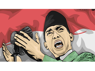 Soekarno first illustration independence indonesian ir sukarno photoshop president proclamator soekarno sukarno vector