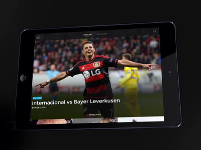 FOX - Home Screen Navigation after effects animated fox interface lander motion graphic ottawa sports tablet ui ux