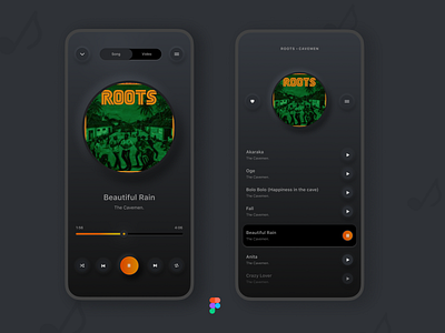 Neumorphic Design: Music Player 3d app design figma graphic design music player neumorphism ui ui design ux