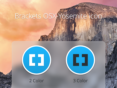 Brackets OSX Yosemite Icon brackets flat icon osx redesign yosemite