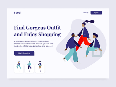 Daily UI #003 - Syobi Landing Page 003 daily daily 100 challenge daily ui dailyuichallenge e commerce design e commerce shop fashion app homepage landing page landing page design shopping trends ui ux ui design user interface user interface design web design website website design