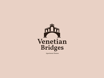 Venetian Bridges - Appartement Homes Logo apparel logo appartement art brand branding bridge bridge logo freelancer freelancer logo illustration logo logodesign logos mark vectorart venice venitian