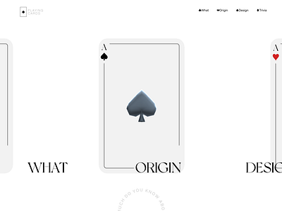 Playing cards 3d animation design ui ux web