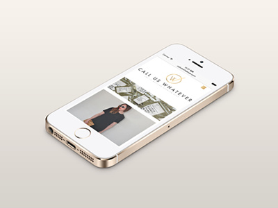 Call Us Whatever blog classy fashion gold iphone5s mobile ui ux webapp webdesign wordpress