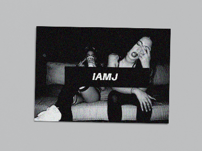 IAMJ black black and white brand dj logo stationary