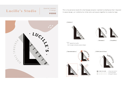 Lucille's Studio logo design branding design icon illustration illustrator logo typography ui