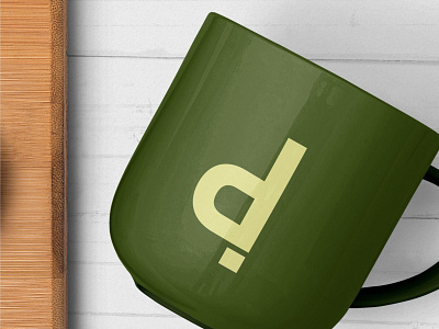 Logo mark on mug branding branding and identity design icon minimal typography