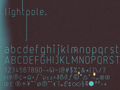 Lightpole Fontface
