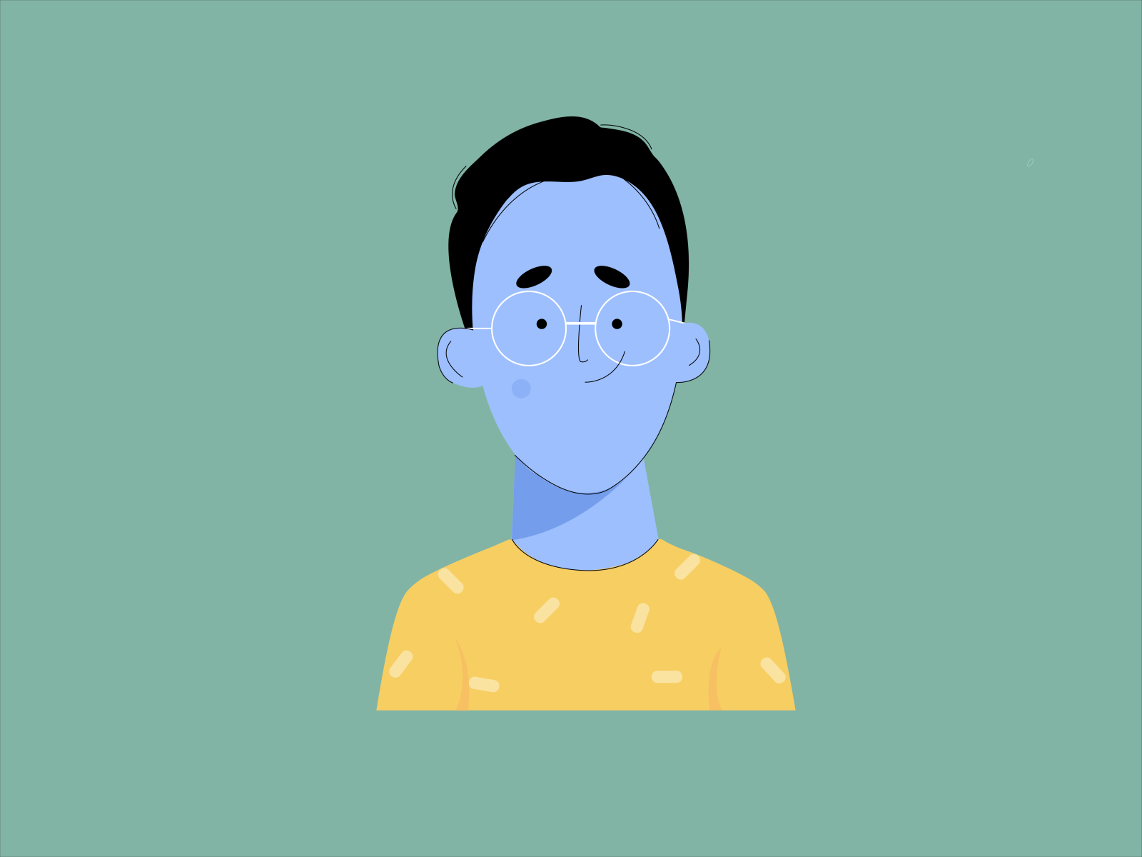 Dribbble - San Face Illustration Dribble-04.png By Sanjog Bora