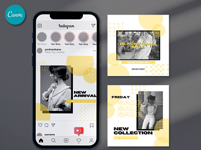 New arrival sale instagram post template promo