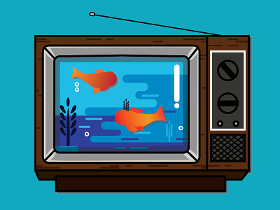 aquarium in the television illustration