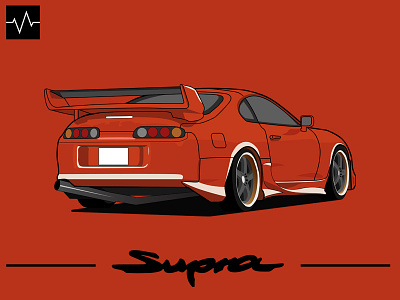 Toyota Supra car design illustration