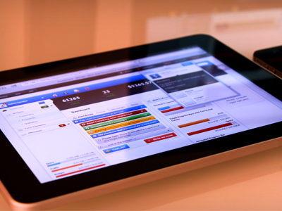 Admin Template - iPad admin blue dashboard ipad mail navigation ui ux web