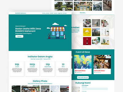 Web Design BUMDes Mahanani app design mobiledesign ui uiux web webdesign