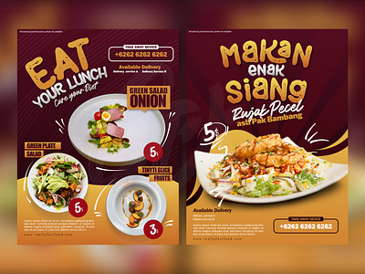 Lunch food Poster, Banner, Brochure, Flyer Template Ads Design