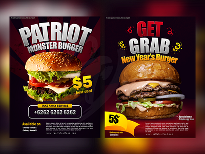 Fast Food Burger Poster, Banner, Brochure Template Ads Design advertisement banner banner ads banner design brochure brochure design delicious flyer flyer design food foodie junkfood poster poster design template templatedesign