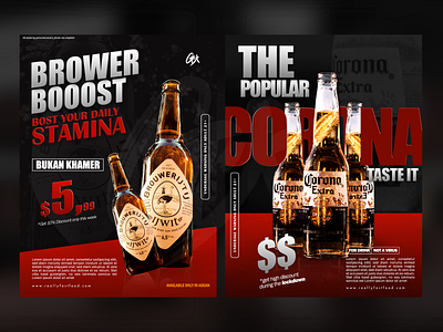 Alcohol Bevarage Poster, Banner, Brochure Template Ads Design advertisement banner banner ads banner design beer beverage brochure brochure design drink flyer flyer design template templatedesign